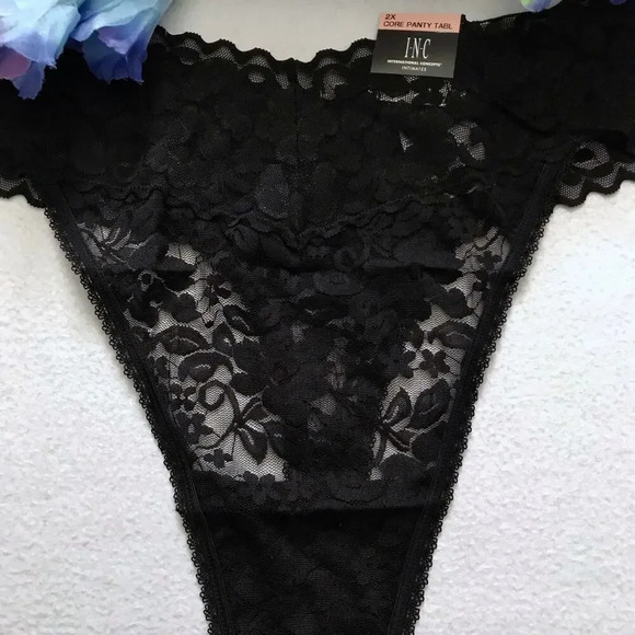 Inc International Concepts NWT 2 Lace Thongs Bundle Women 2X - Picture 6 of 11